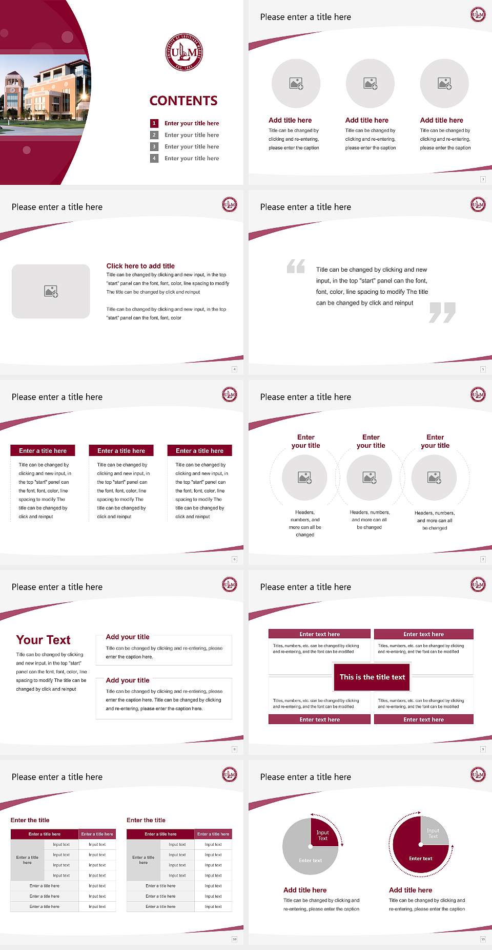 University of Louisiana at Monroe Course/Courseware Creation PPT Template4:3 ratio PPT effect preview image2