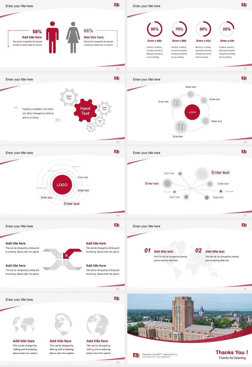 University of Denver Course/Courseware Creation PPT Template16:9 ratio PPT effect preview image4