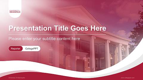 University of Indianapolis Lecture Sharing and Networking Event PPT Template