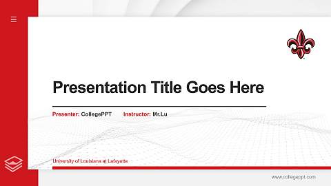 University of Louisiana at Lafayette Thesis Proposal/Graduation Defense PPT Template