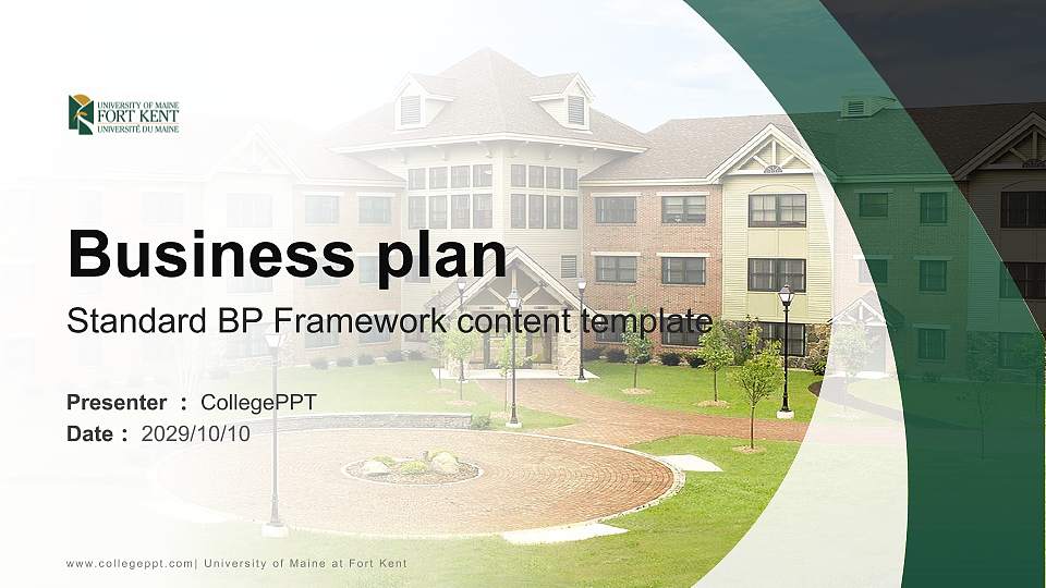 University of Maine at Fort Kent Competition/Entrepreneurship Contest PPT Template16:9 ratio PPT effect preview image