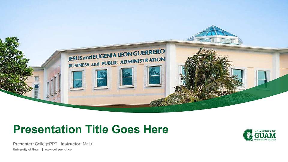 University of Guam Course/Courseware Creation PPT Template16:9 ratio PPT effect preview image
