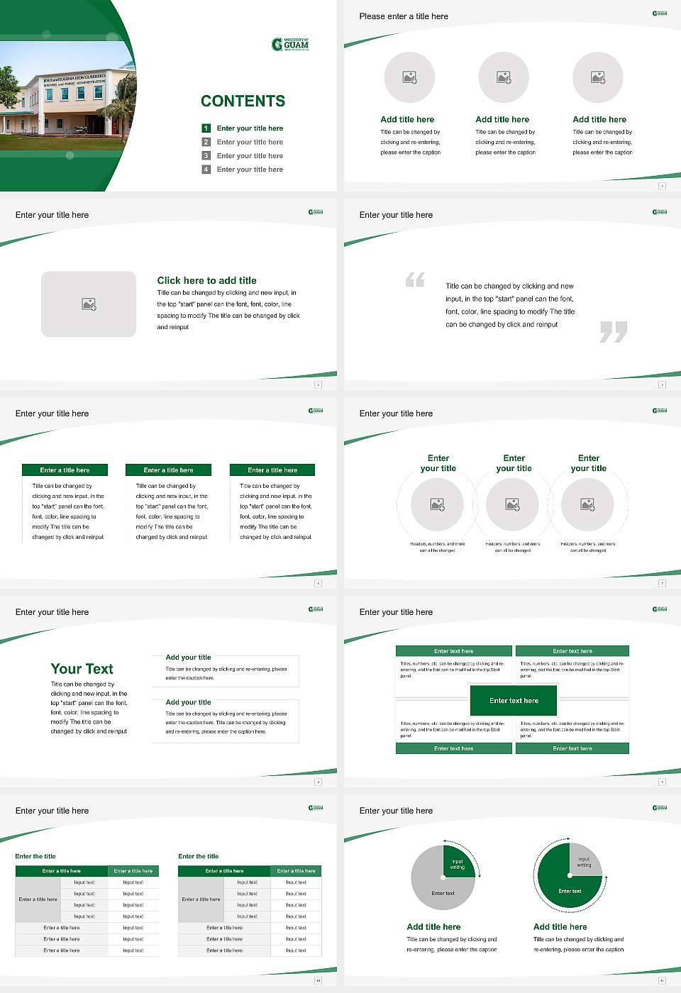University of Guam Course/Courseware Creation PPT Template16:9 ratio PPT effect preview image2