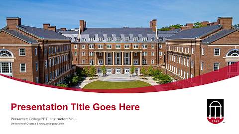 University of Georgia Course/Courseware Creation PPT Template