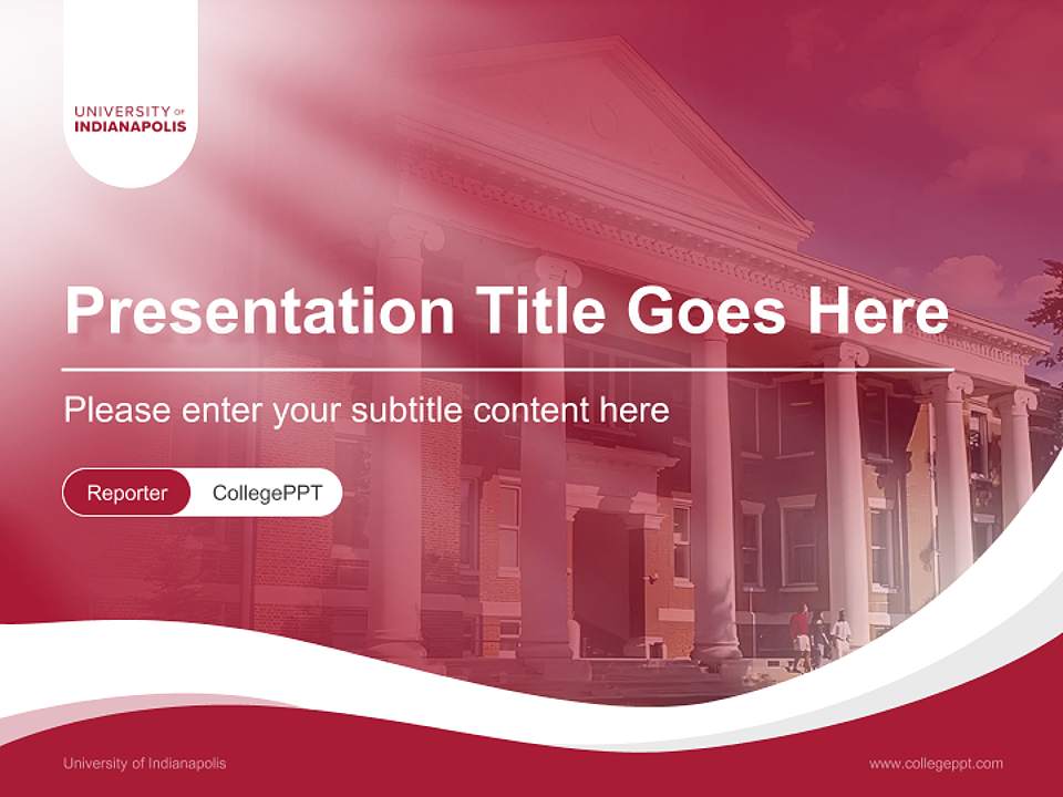 University of Indianapolis Lecture Sharing and Networking Event PPT Template4:3 ratio PPT effect preview image4