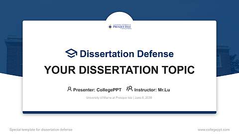 University of Maine at Presque Isle Graduation Thesis Defense PPT Template