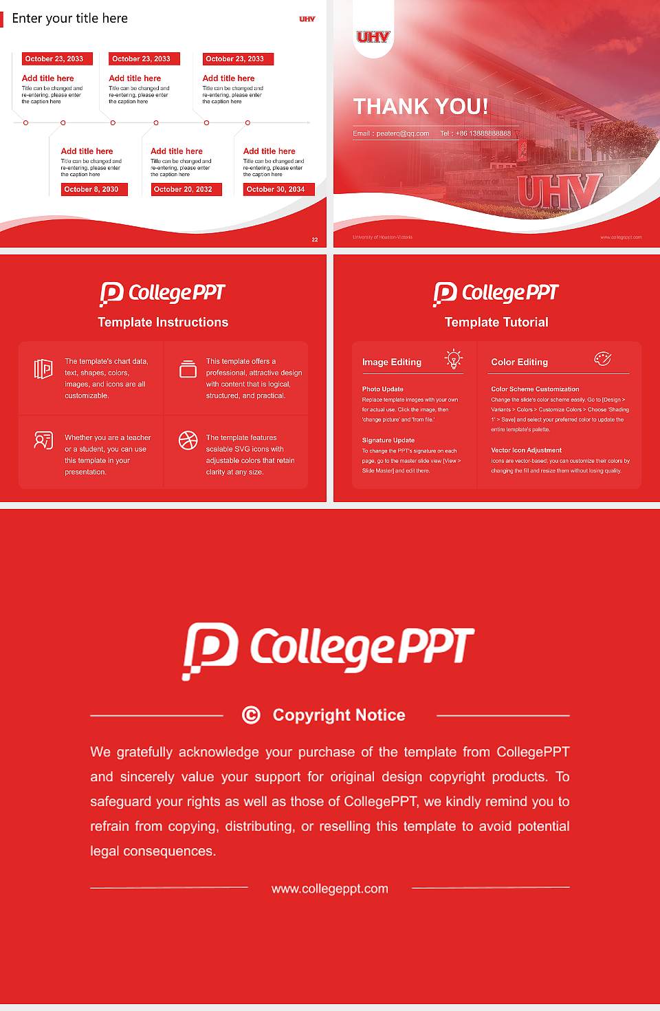 University of Houston-Victoria Lecture Sharing and Networking Event PPT Template4:3 ratio PPT effect preview image4