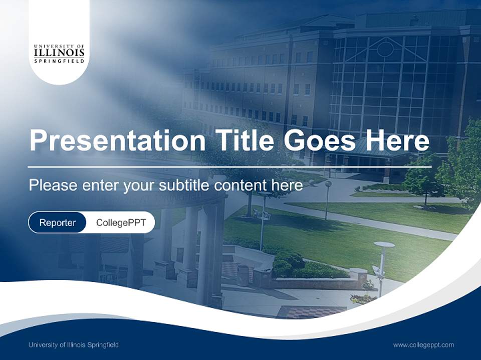 University of Illinois Springfield Lecture Sharing and Networking Event PPT Template4:3 ratio PPT effect preview image4