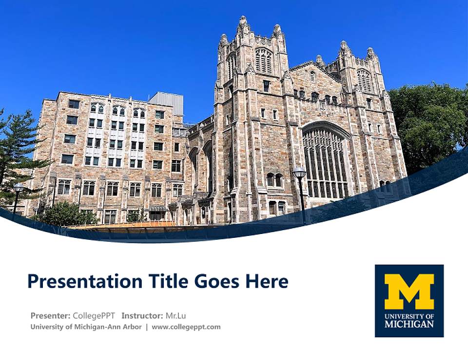 University of Michigan-Ann Arbor Course/Courseware Creation PPT Template4:3 ratio PPT effect preview image5