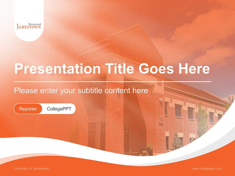 University of Jamestown Lecture Sharing and Networking Event PPT Template4:3 ratio PPT effect preview image4
