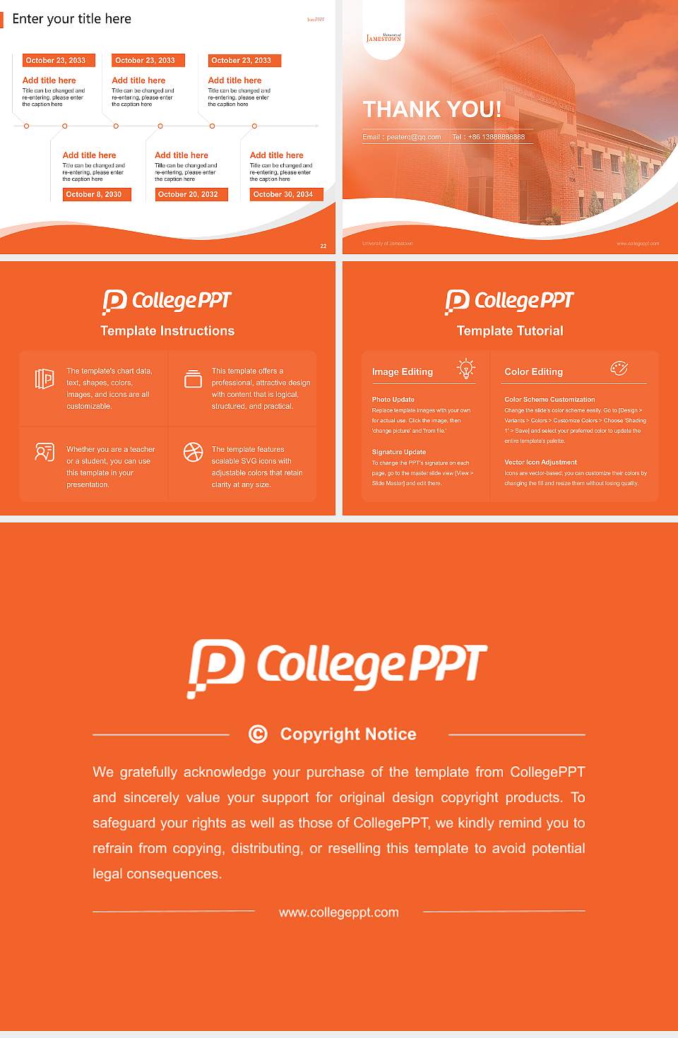 University of Jamestown Lecture Sharing and Networking Event PPT Template4:3 ratio PPT effect preview image4
