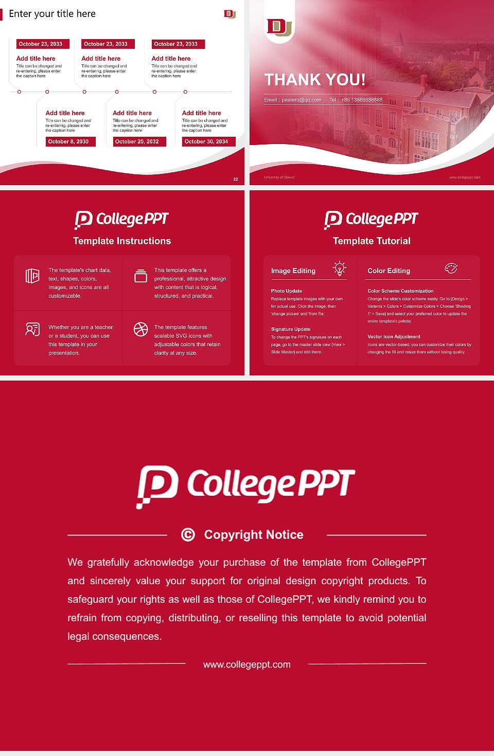 University of Denver Lecture Sharing and Networking Event PPT Template4:3 ratio PPT effect preview image4