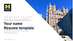 University of Michigan-Ann Arbor Resume Templat PPT