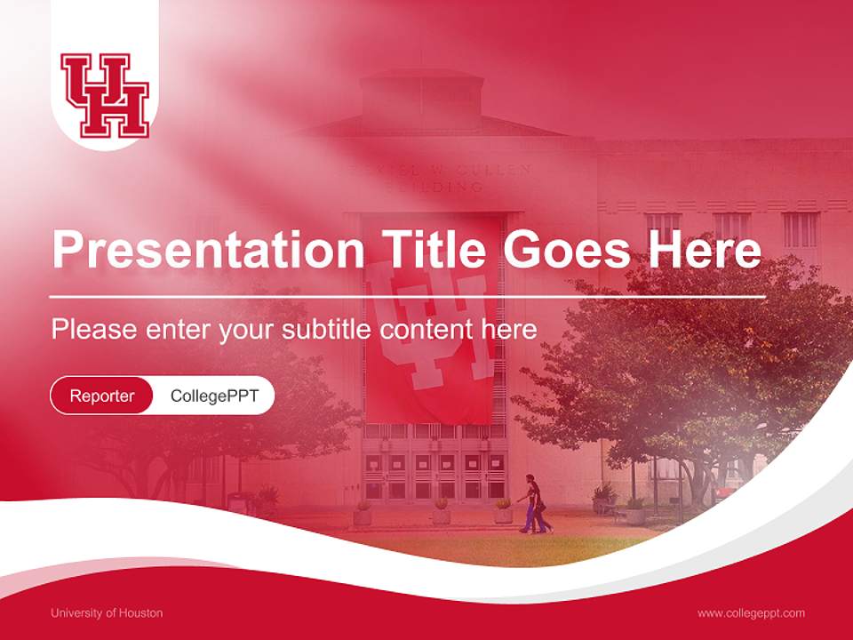 University of Houston Lecture Sharing and Networking Event PPT Template4:3 ratio PPT effect preview image4