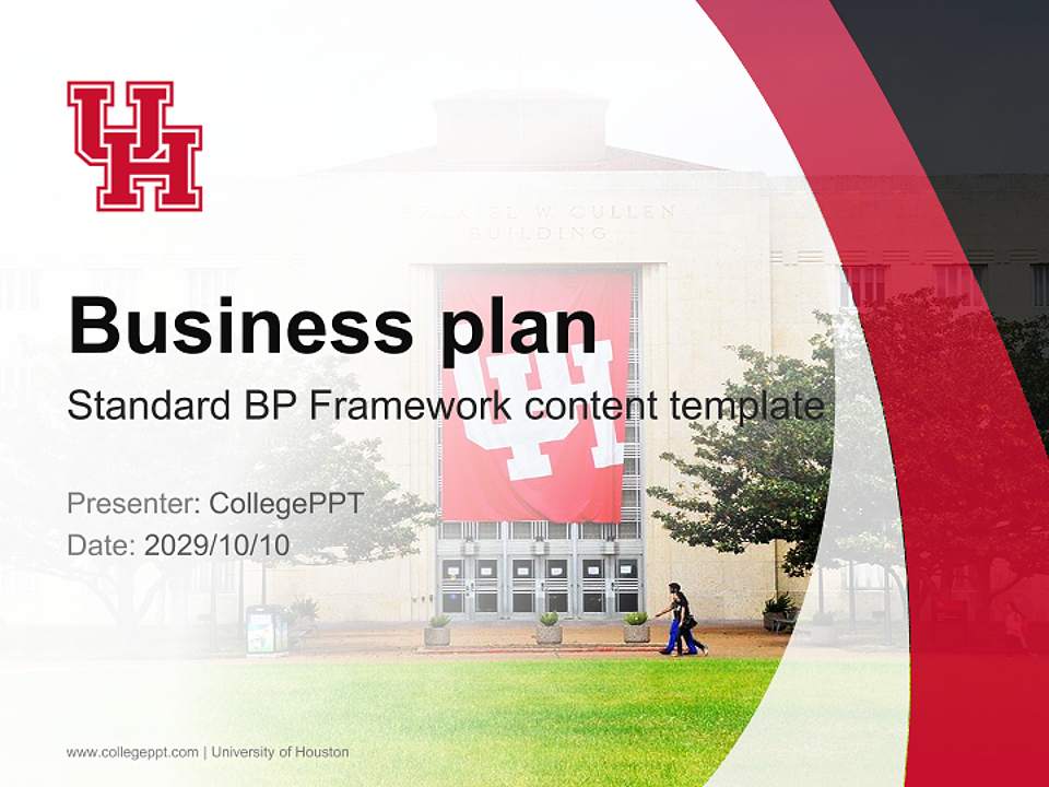 University of Houston Competition/Entrepreneurship Contest PPT Template4:3 ratio PPT effect preview image9