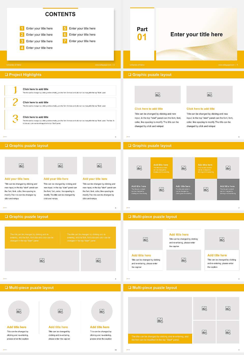 University of Idaho General Purpose PPT Template16:9 ratio PPT effect preview image2
