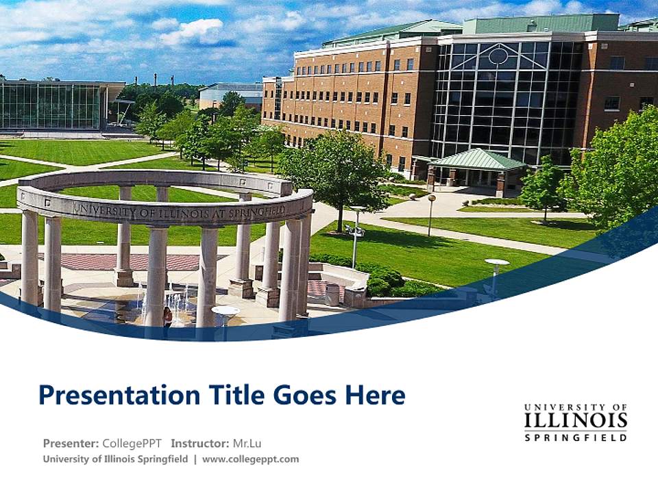 University of Illinois Springfield Course/Courseware Creation PPT Template4:3 ratio PPT effect preview image5