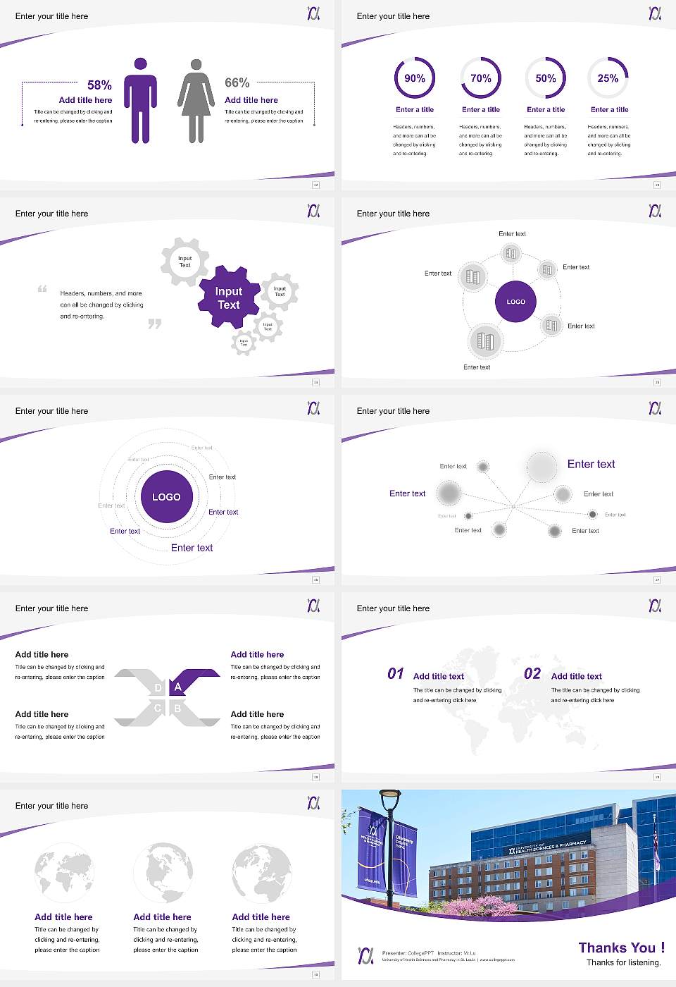 University of Health Sciences and Pharmacy in St. Louis Course/Courseware Creation PPT Template16:9 ratio PPT effect preview image4