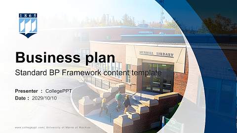 University of Maine at Machias Competition/Entrepreneurship Contest PPT Template