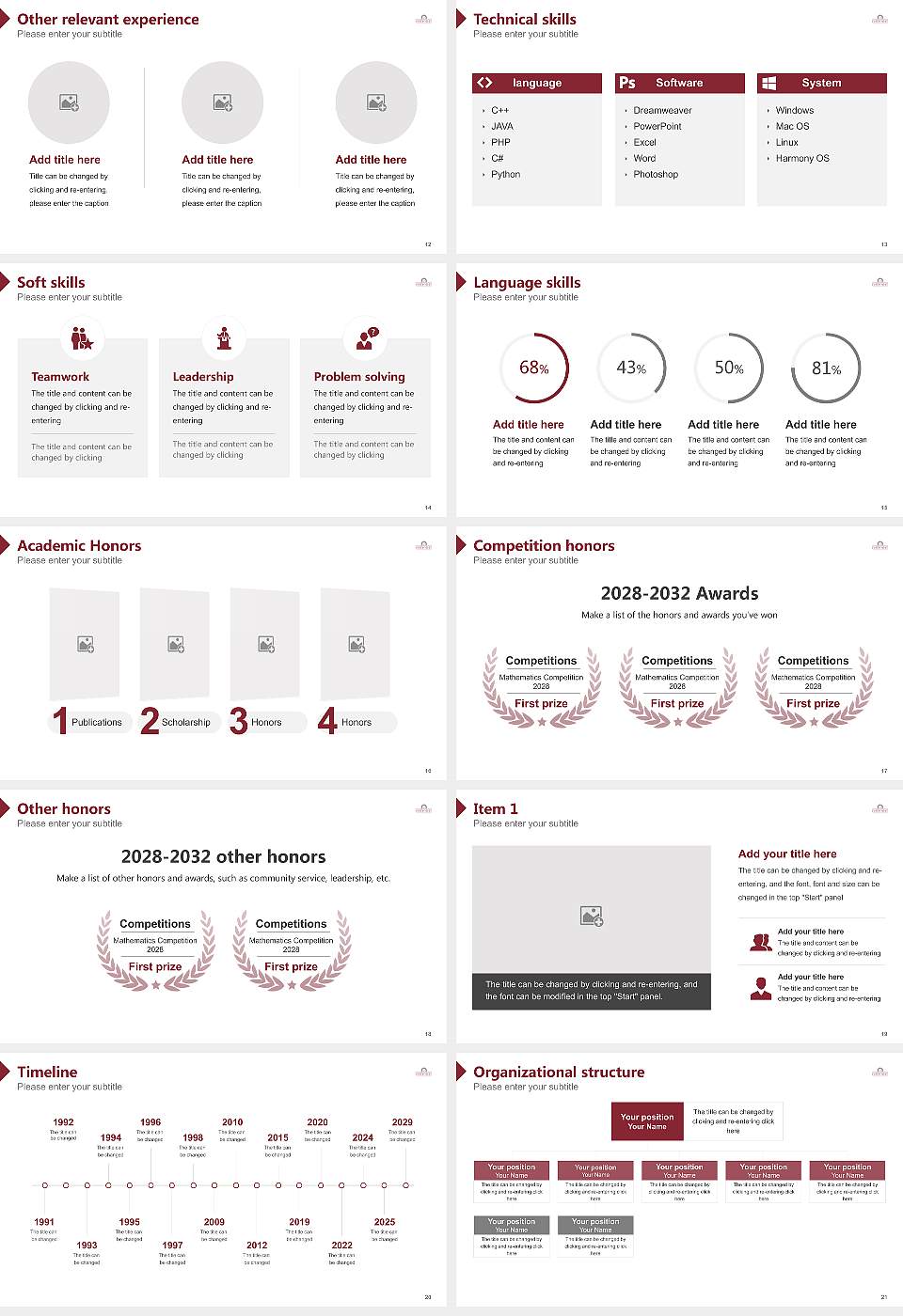 University of Maryland Eastern Shore Resume PPT Template16:9 ratio PPT effect preview image3