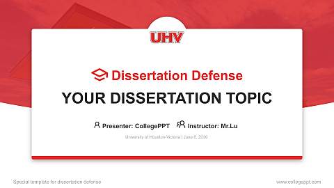 University of Houston-Victoria Graduation Thesis Defense PPT Template