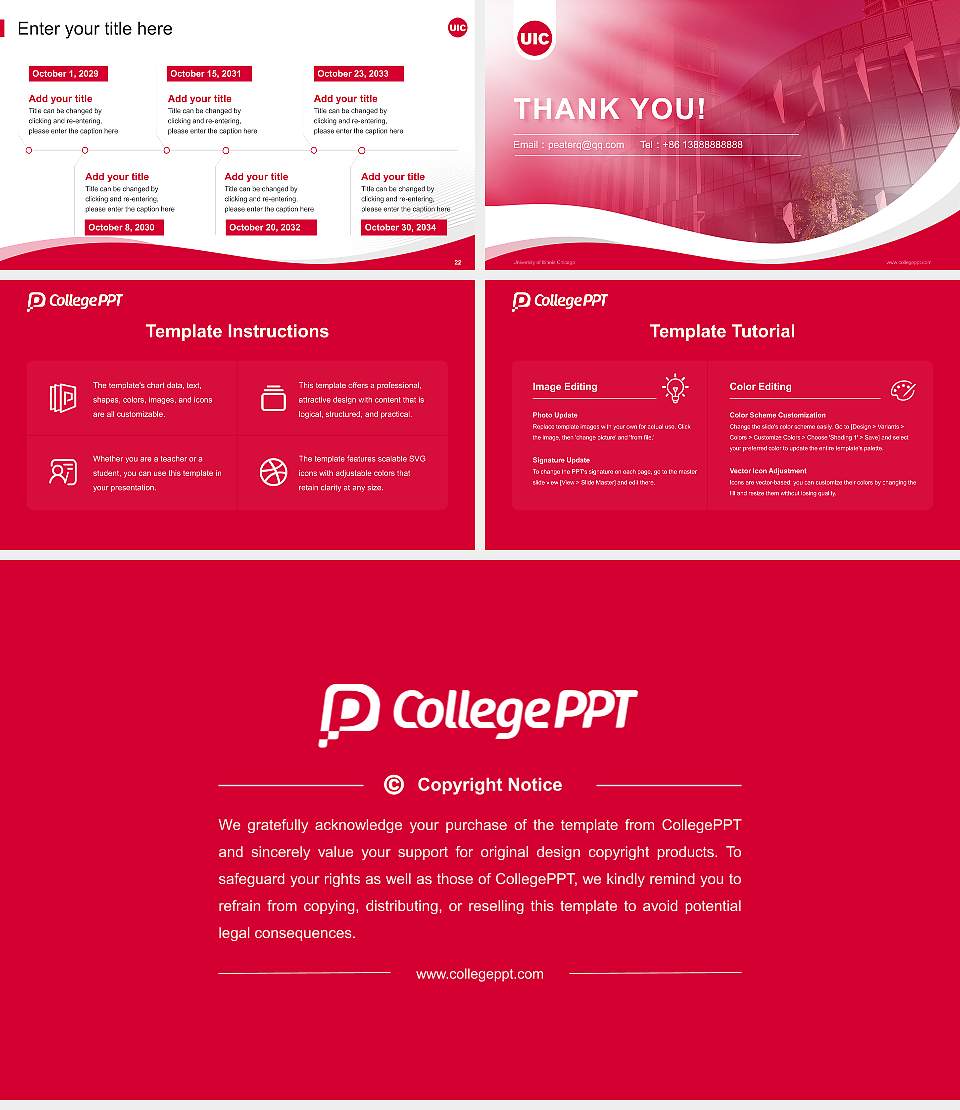 University of Illinois Chicago Lecture Sharing and Networking Event PPT Template16:9 ratio PPT effect preview image4