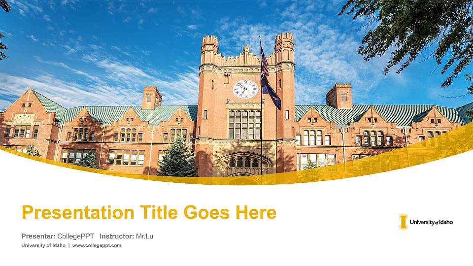 University of Idaho Course/Courseware Creation PPT Template16:9 ratio PPT effect preview image