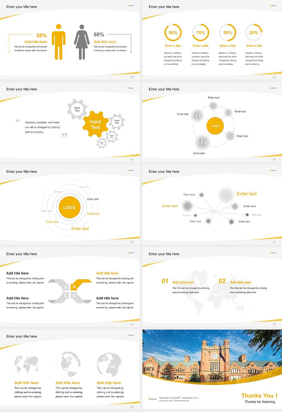 University of Idaho Course/Courseware Creation PPT Template16:9 ratio PPT effect preview image4