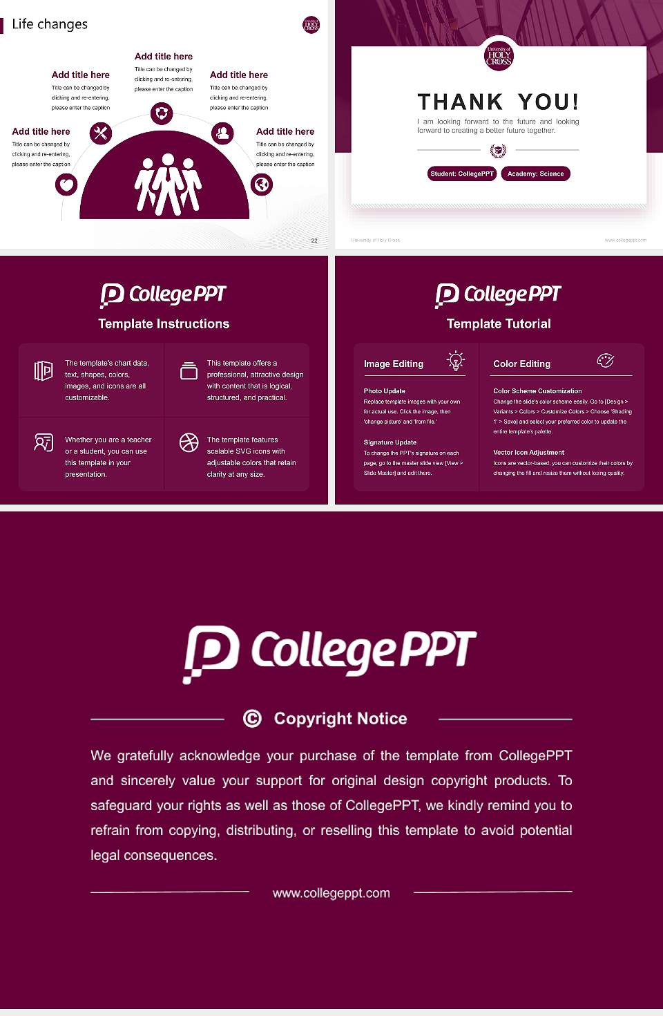 University of Holy Cross National Scholarship Defense PPT Template4:3 ratio PPT effect preview image4