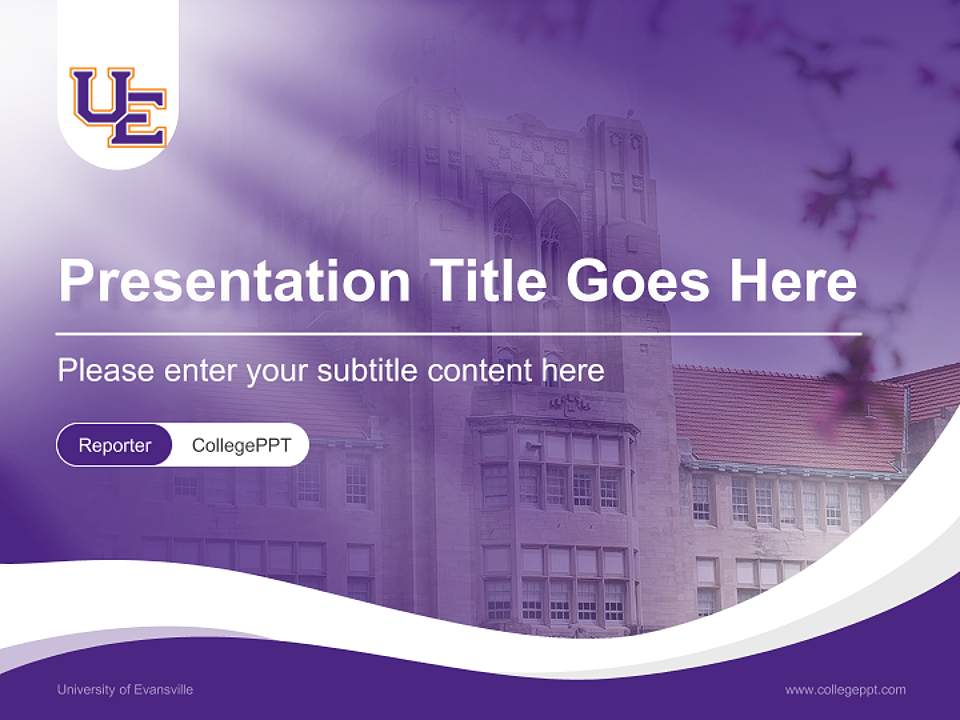 University of Evansville Lecture Sharing and Networking Event PPT Template4:3 ratio PPT effect preview image4