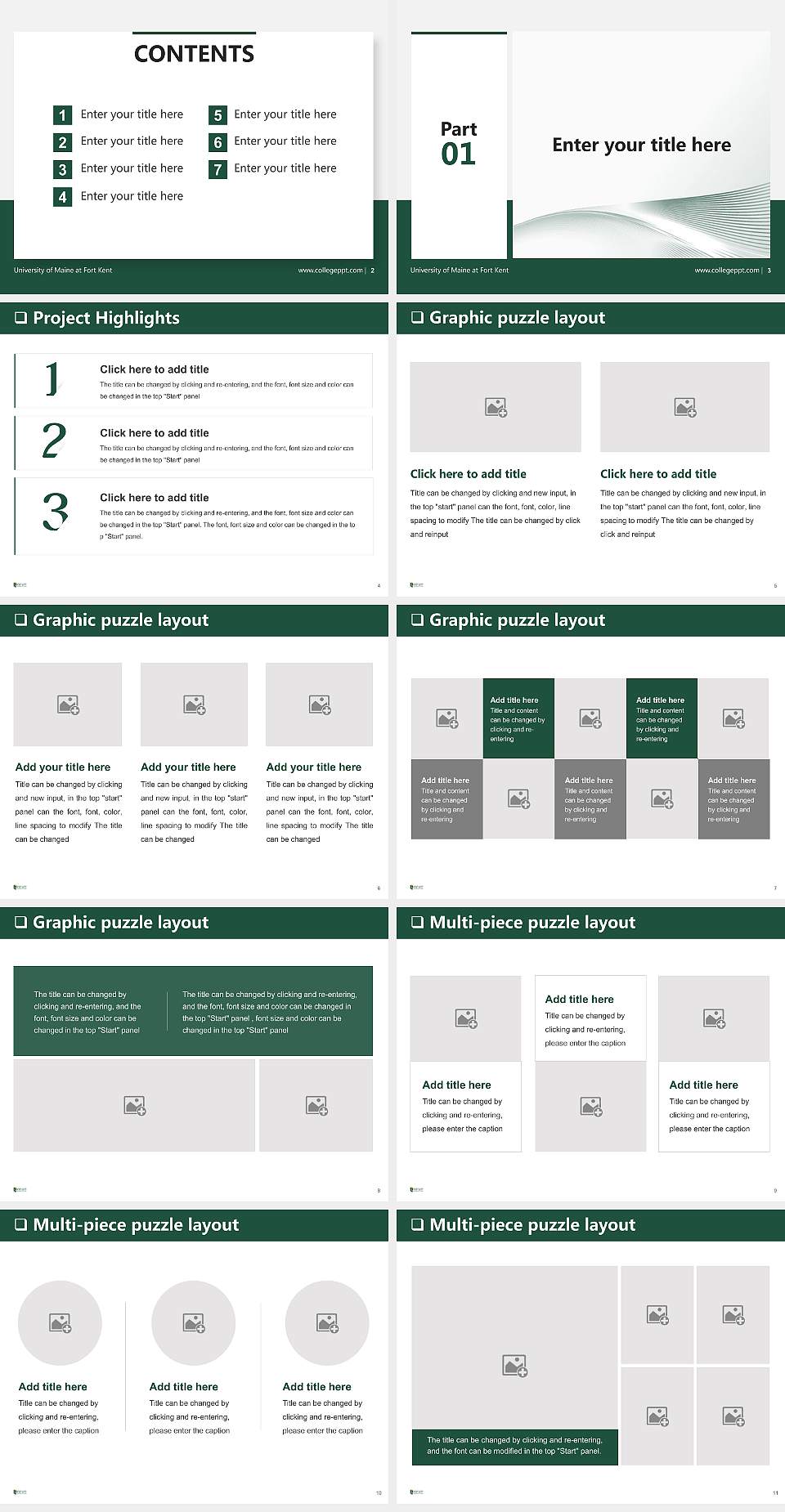 University of Maine at Fort Kent General Purpose PPT Template4:3 ratio PPT effect preview image2
