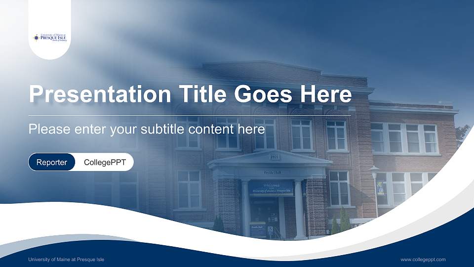 University of Maine at Presque Isle Lecture Sharing and Networking Event PPT Template16:9 ratio PPT effect preview image