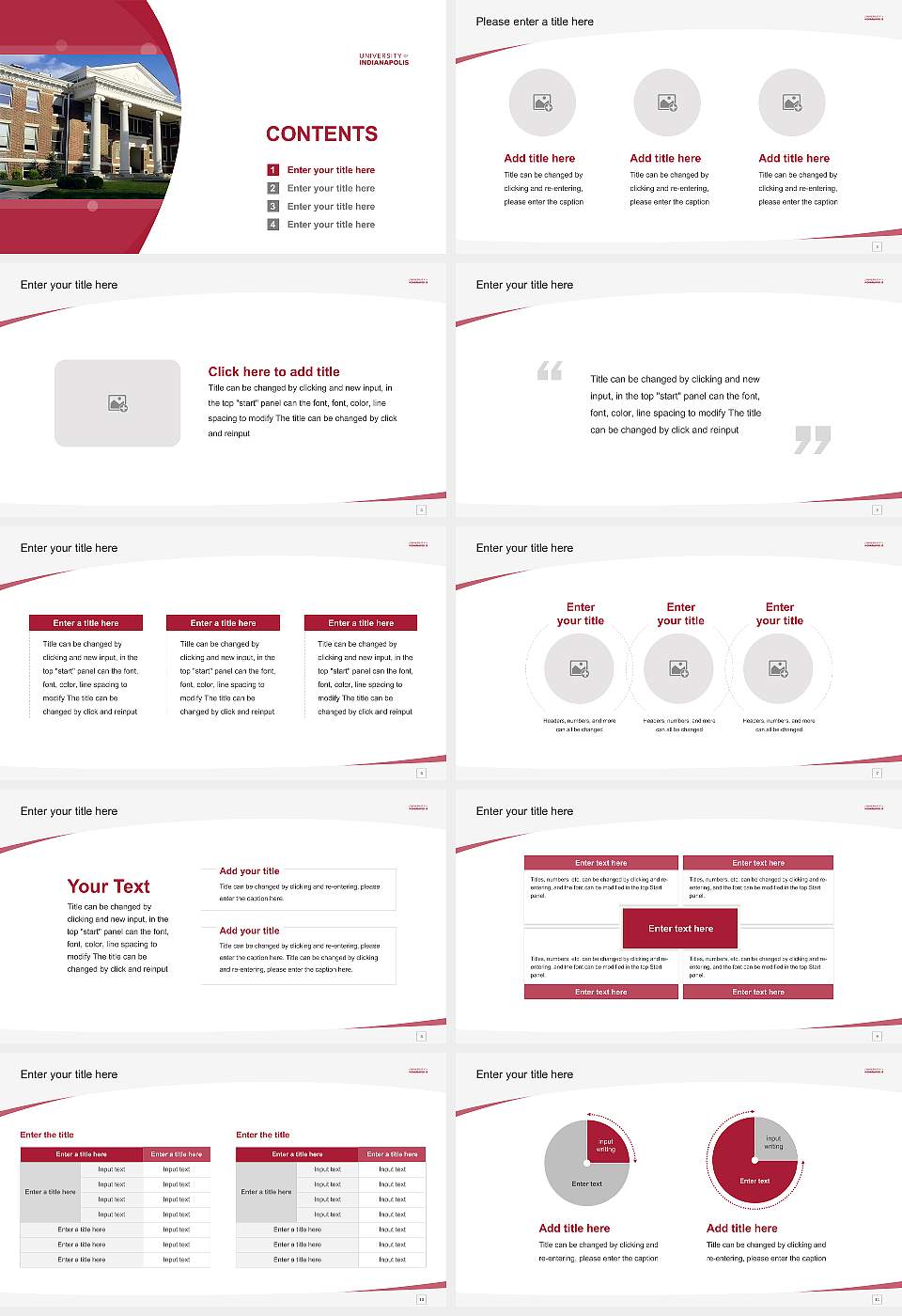 University of Indianapolis Course/Courseware Creation PPT Template16:9 ratio PPT effect preview image2