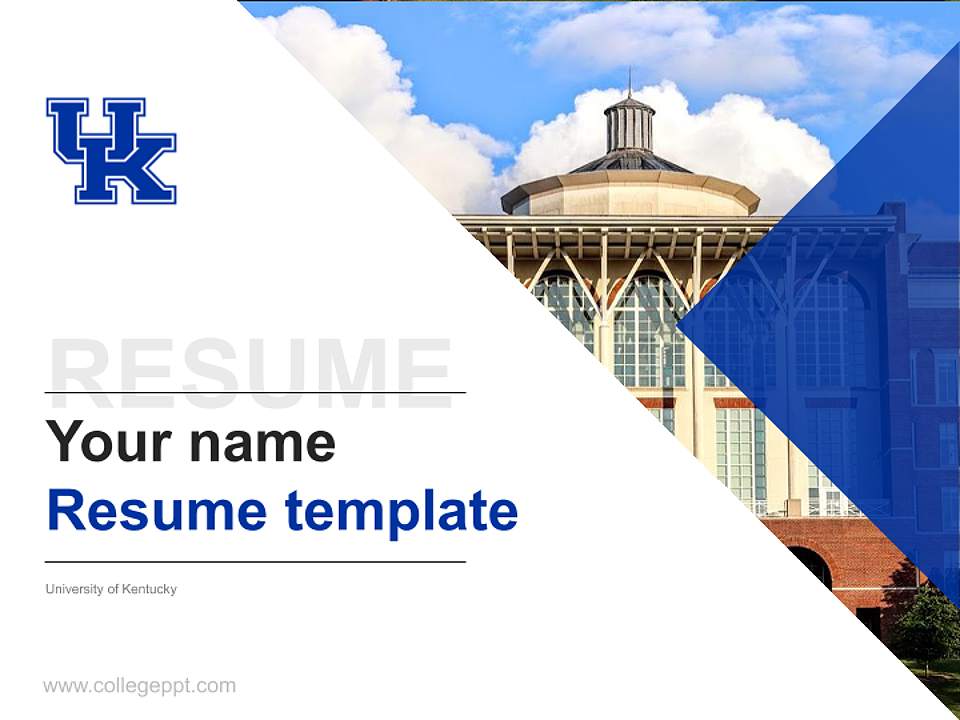 University of Kentucky Resume PPT Template4:3 ratio PPT effect preview image5