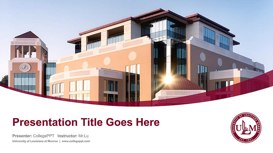 University of Louisiana at Monroe Course/Courseware Creation PPT Template16:9 ratio PPT effect preview image