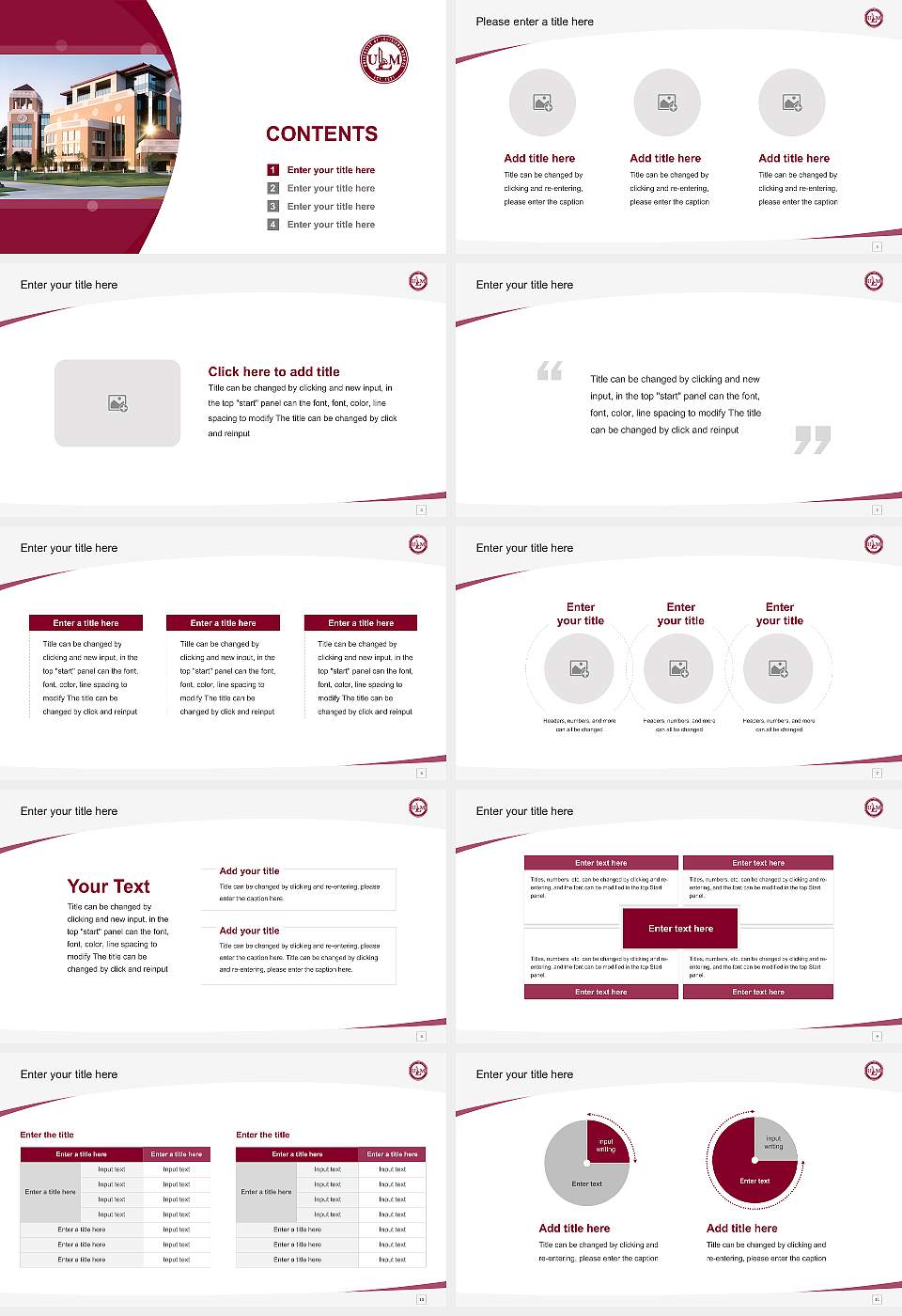 University of Louisiana at Monroe Course/Courseware Creation PPT Template16:9 ratio PPT effect preview image2
