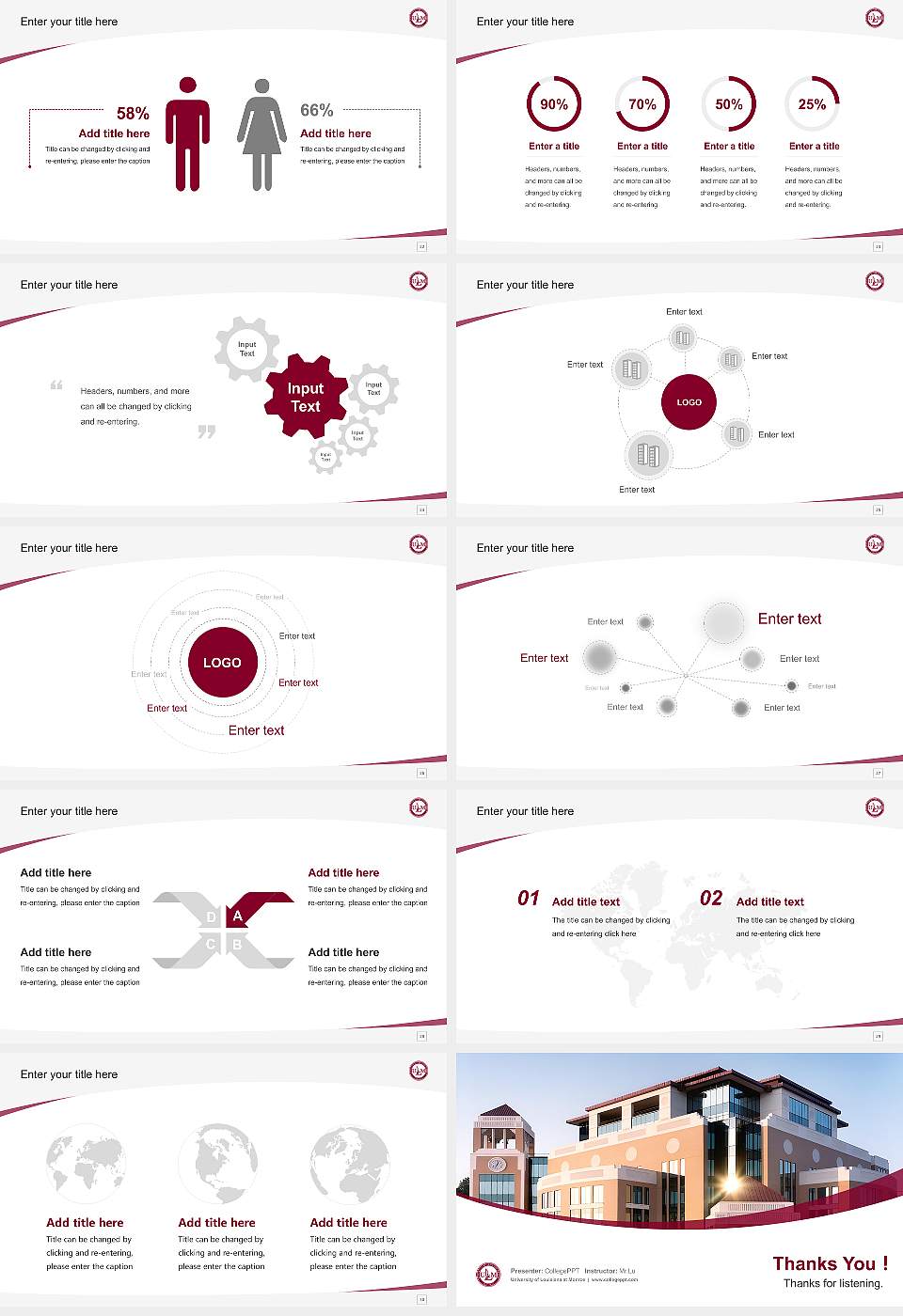 University of Louisiana at Monroe Course/Courseware Creation PPT Template16:9 ratio PPT effect preview image4