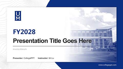 University of Memphis Academic Presentation/Research Findings Report PPT Template