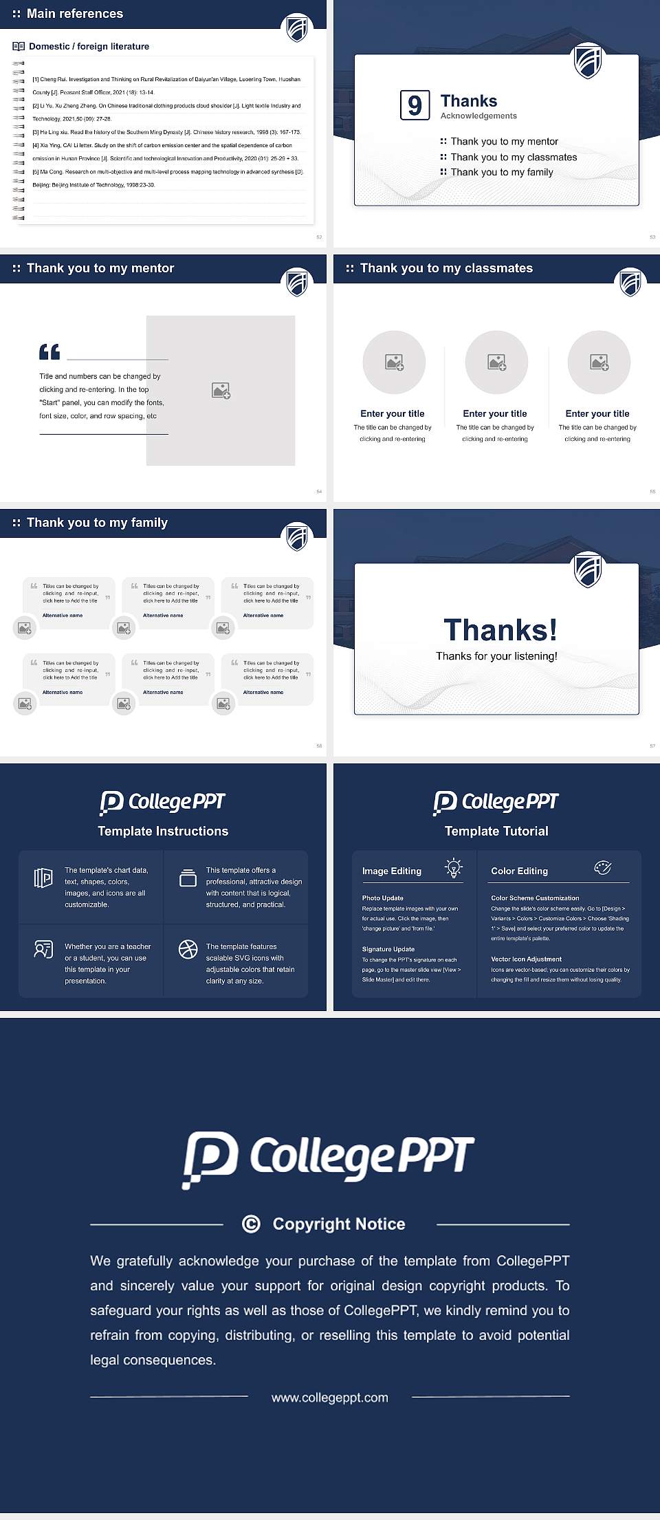 University of Maine at Augusta Graduation Thesis Defense PPT Template4:3 ratio PPT effect preview image7