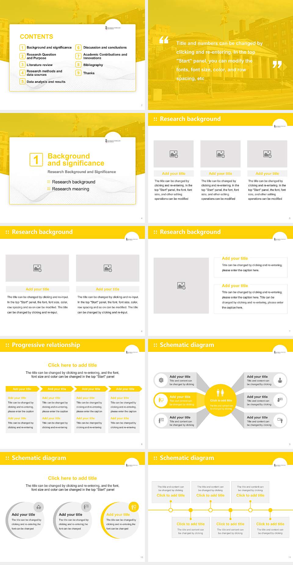 University of Maryland, Baltimore Graduation Thesis Defense PPT Template4:3 ratio PPT effect preview image2