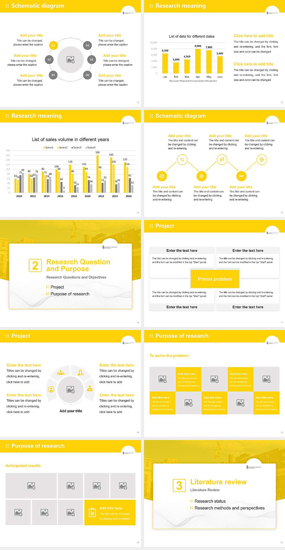 University of Maryland, Baltimore Graduation Thesis Defense PPT Template4:3 ratio PPT effect preview image3