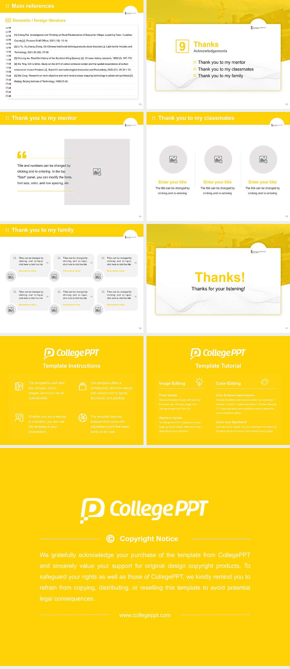 University of Maryland, Baltimore Graduation Thesis Defense PPT Template4:3 ratio PPT effect preview image7