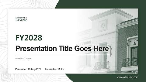 University of La Verne Academic Presentation/Research Findings Report PPT Template