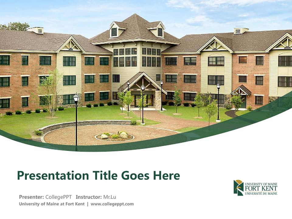 University of Maine at Fort Kent Course/Courseware Creation PPT Template4:3 ratio PPT effect preview image5