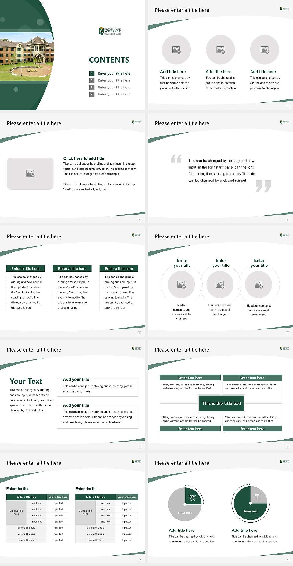 University of Maine at Fort Kent Course/Courseware Creation PPT Template4:3 ratio PPT effect preview image2