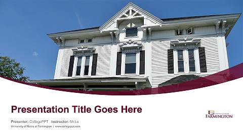 University of Maine at Farmington Course/Courseware Creation PPT Template