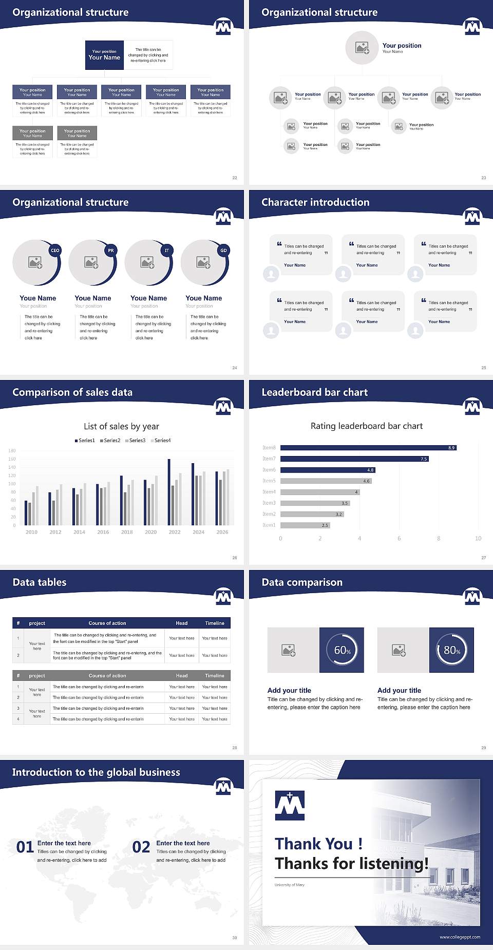 University of Mary Academic Presentation/Research Findings Report PPT Template4:3 ratio PPT effect preview image4
