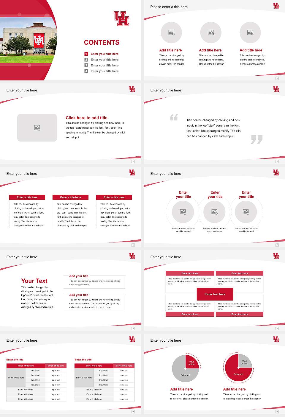 University of Houston Course/Courseware Creation PPT Template16:9 ratio PPT effect preview image2