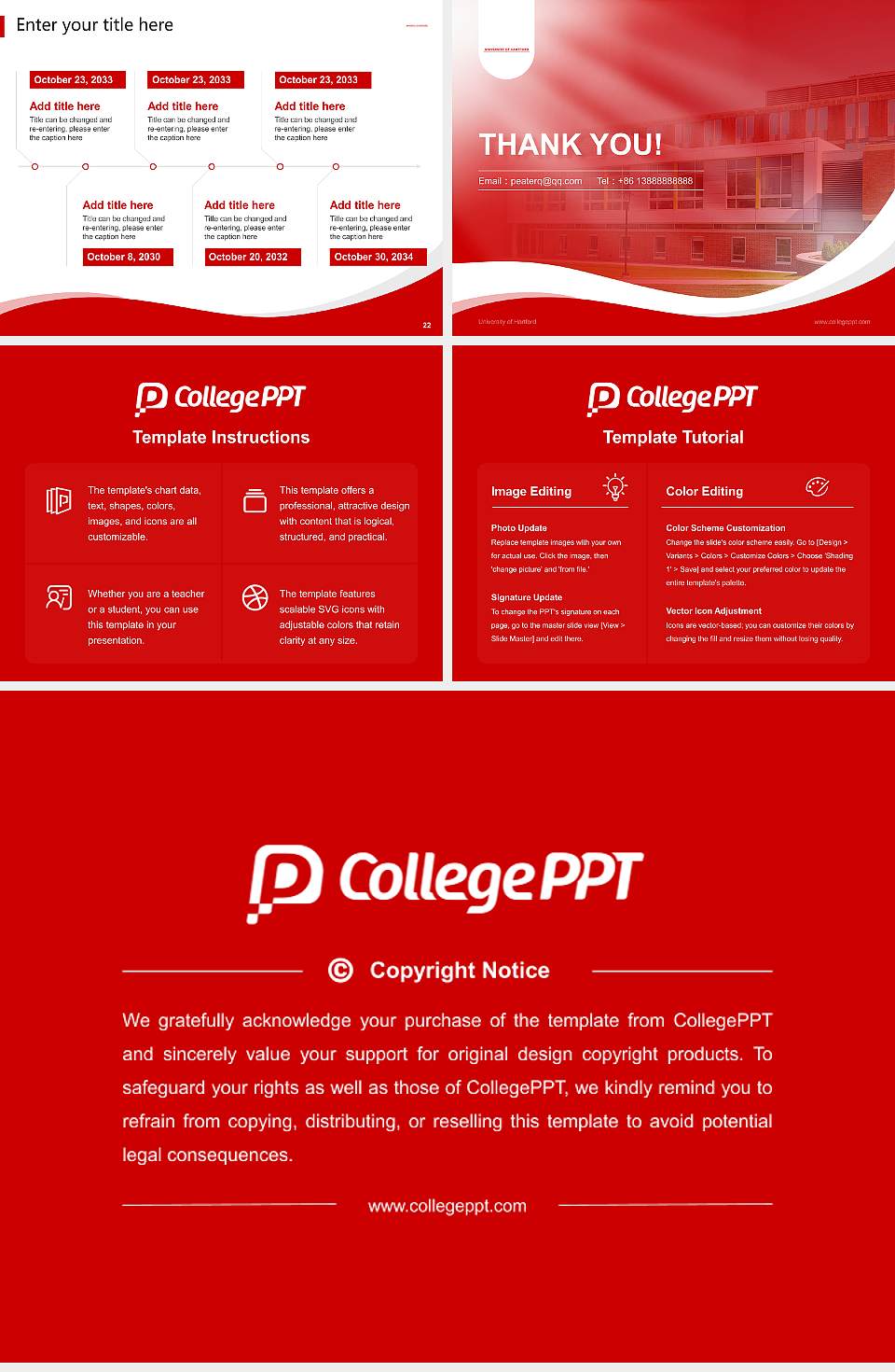 University of Hartford Lecture Sharing and Networking Event PPT Template4:3 ratio PPT effect preview image4