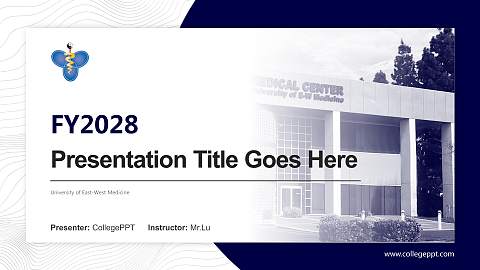 University of East-West Medicine Academic Presentation/Research Findings Report PPT Template